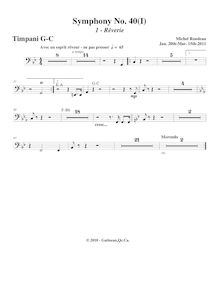 Partition timbales, Symphony No.40, Rondeau, Michel par Michel Rondeau