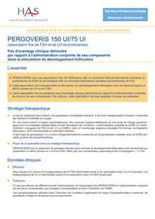 PERGOVERIS - Synthèse d avis PERGOVERIS - CT5472