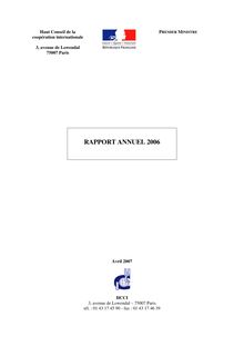 Rapport annuel 2006 du Haut conseil de la coopération internationale