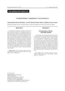 Nutrigenómica, Obesidad y Salud Pública (Nutrigenomics, Obesity and Public Health)