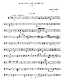 Partition altos, Morceau de Concert, Op.94, Saint-Saëns, Camille