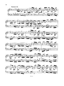 Partition No.14 en B♭ major, BWV 800, 15 symphonies, Three-part inventions