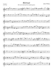Partition viole de gambe aigue 2, octave aigu clef, madrigaux - Set 2 par John Wilbye