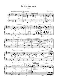 Partition complète, La plus que lente, Debussy, Claude par Claude Debussy