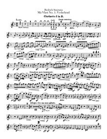 Partition clarinette 1, 2 (B♭), Vyšehrad, The High Castle, E♭ major