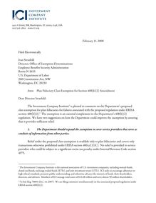 ICI comment letter on class exemption  Letterhead DRAFT mo…