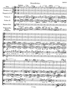 Partition Benedictus, Mass No.4, D.452 et D.961, C major, Schubert, Franz