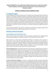 Pédophilie : synthèse du rapport d étape sur les faits de Villefontaine et d Orgères