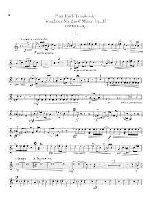 Partition cor 1, 2 (F), Symphony No.2, Little Russian, C minor, Tchaikovsky, Pyotr