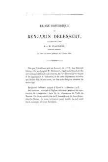 Benjamin DELESSERT février 1er mars par Pierre Flourens