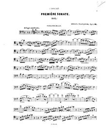 Partition de violoncelle, 2 violoncelle sonates, Op.1