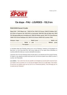 13e étape - PAU - LOURDES - 152,5 km