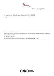 Le tourisme Citroën au Sahara (1924-1925) - article ; n°1 ; vol.68, pg 95-108