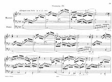 Partition Sonata No.4 en B♭, 6 sonates pour orgue, Mendelssohn, Felix