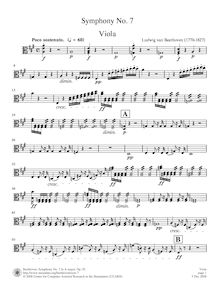 Partition altos, Symphony No.7, A major, Beethoven, Ludwig van