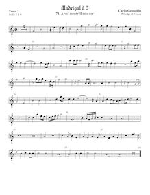 Partition ténor viole de gambe 2, octave aigu clef, Madrigali A Cinque Voci. Quatro Libro par Carlo Gesualdo