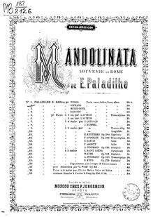 Partition complète (F major), Mandolinata, Souvenir de Rome