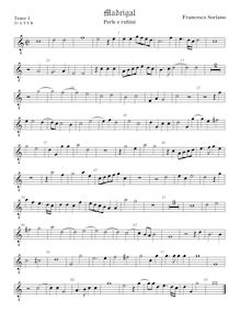 Partition ténor viole de gambe 2, octave aigu clef, Perle e rubini
