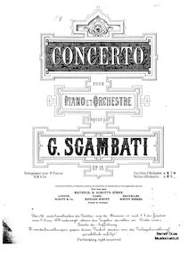 Partition complète, Piano Concerto, G minor, Sgambati, Giovanni