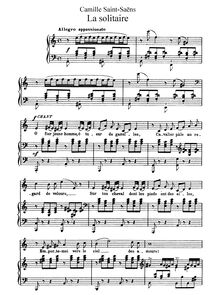 Partition , La Solitaire, Mélodies Persanes, op.26, Saint-Saëns, Camille