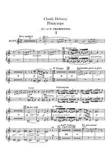 Partition trompette 1/2 (C), Scenes pour chœur et orchestre, Debussy, Claude