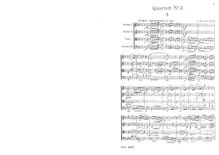 Partition complète, corde quatuor No.2, Bazzini, Antonio