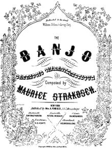 Partition complète, Banjo, Capriccio Characterisque, Strakosch, Maurice