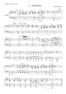 Partition complète, 9 Children s pièces, Grieg, Edvard