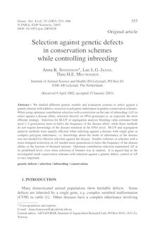 Selection against genetic defects in conservation schemes while controlling inbreeding