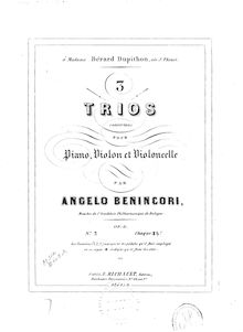 Partition Trio No.2, Piano Trios, Op.6, 3 Trios concertans pour Piano, Violon et Violoncelle