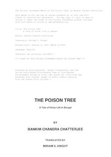 The Poison Tree - A Tale of Hindu Life in Bengal