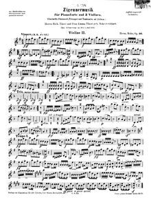 Partition violon 2 , partie, Zigeunermusik, Mohr, Hermann