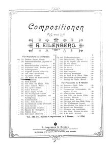 Partition complète, Die Mühle im Schwarzwald, Op.52, Idylle, Eilenberg, Richard