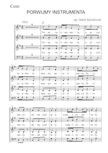 Partition chœur Score, Porwijmy instrumenta, Folk Songs, Polish