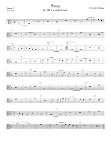 Partition ténor viole de gambe 2, alto clef, Secular travaux, Isaac, Heinrich