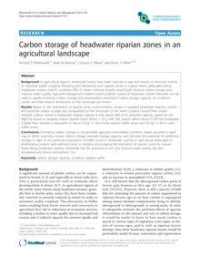Carbon storage of headwater riparian zones in an agricultural landscape