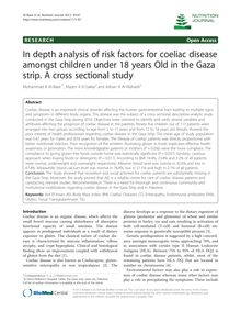 In depth analysis of risk factors for coeliac disease amongst children under 18 years Old in the Gaza strip. A cross sectional study
