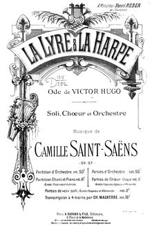 Partition Complete  score, La lyre et la harpe, op.57, Saint-Saëns, Camille