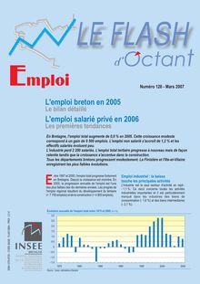 L emploi breton en 2005, l emploi salarié privé en 2006 (Flash d Octant n° 126)