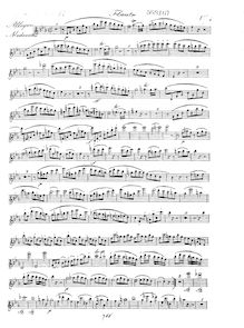 Partition flûte, quintette pour flûte et cordes, Op.66, E♭ major
