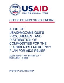Audit of USAID Mozambique’s Procurement and Distribution of