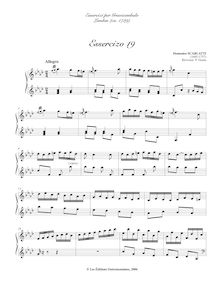 Partition Esserciso 19, Essercizi per Gravicembalo, Lessons for Harpsichord