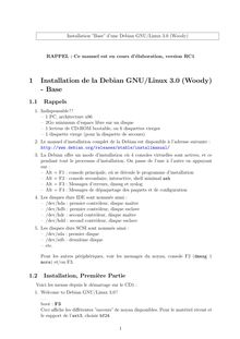 Installation de la Debian GNU/Linux 3.0 (Woody) - Base