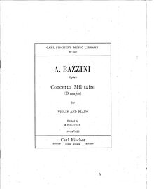 Partition de violon, violon Concerto No.5, Militaire, Bazzini, Antonio