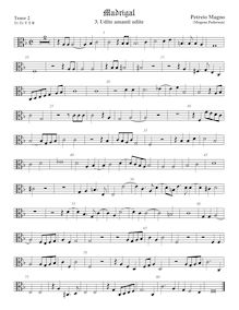 Partition ténor viole de gambe 2, alto clef, Madrigali a 5 Voci, Libro 2 par Mogens Pedersøn