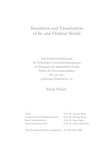 Simulation and visualization of in- and outdoor sound [Elektronische Ressource] / von Frank Michel