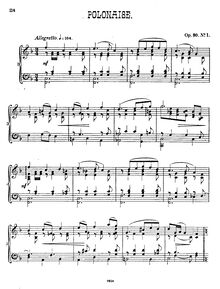Partition No.1 en F major, 2 polonaises, Cui, César