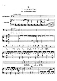 Partition , Il traditor deluso, 3 Gesänge für basse-Stimme mit Klavier, D.902 (Op.83)