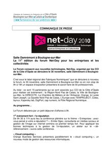 Net-day 2010 communiqué de presse