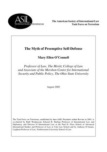 The myth of preemptive self defense